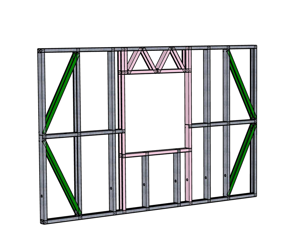 Steel Frame Panel (window) 2500x4000