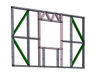 Steel frame 800mm with window 