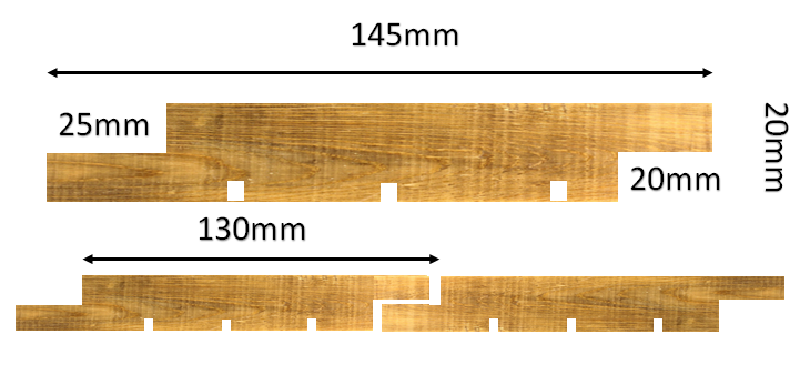 Amber Charred Larch 145mm x 3m burn wood cladding
