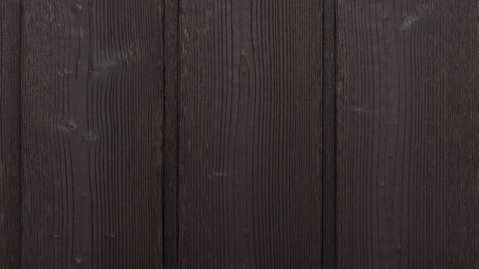 Dark Brown Larch 120mm x 4m burn wood cladding
