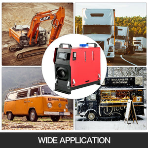 12V 5KW Diesel Air Heater with remote control and silencer,