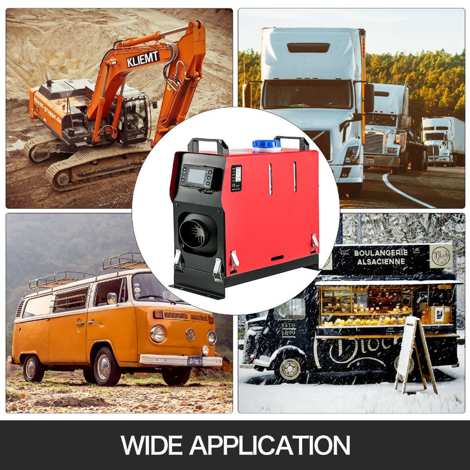 12V 5KW Diesel Air Heater with remote control and silencer,