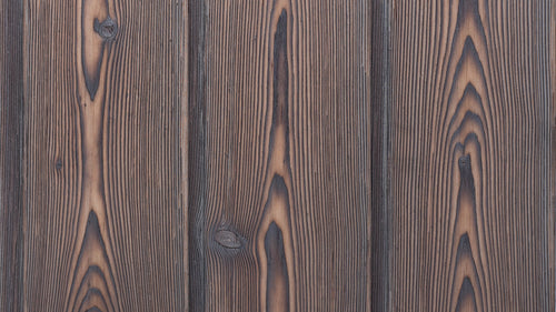 Black Siberian  larch burned cladding wood 